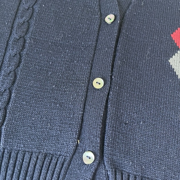 Vintage Foxcroft Virgin Wool Blue Preppy Medium Men’s Sleeveless Vest Academic - Picture 4 of 11